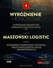 Honorable mention Logistic Operator of the Year 2023